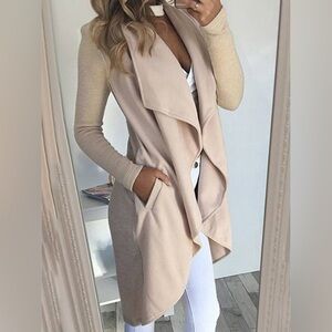 Full Size Lapel Collar Long Sleeve Coat Plus Size